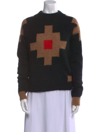 Max Mara Printed Mock Neck Sweater