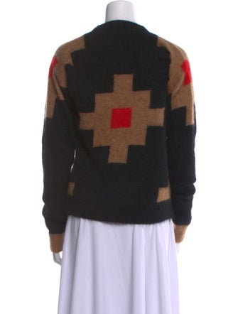 Max Mara Printed Mock Neck Sweater