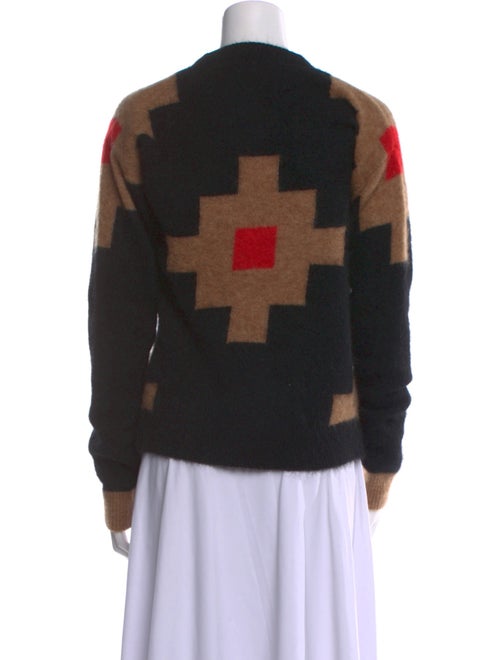 Max Mara Printed Mock Neck Sweater