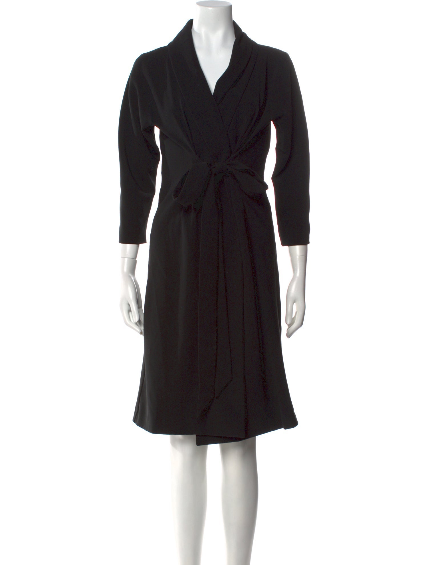 Max Mara V-Neck Knee-Length Dress