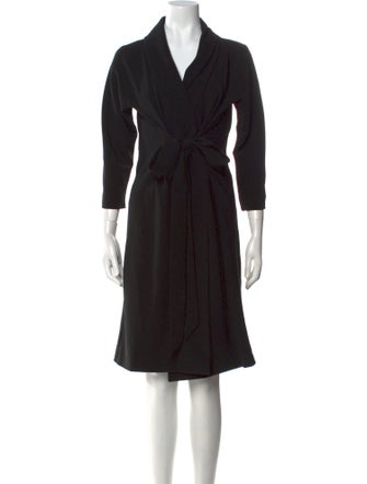 Max Mara V-Neck Knee-Length Dress