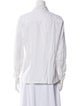Max Mara Linen Three-Quarter Sleeve Button-Up Top