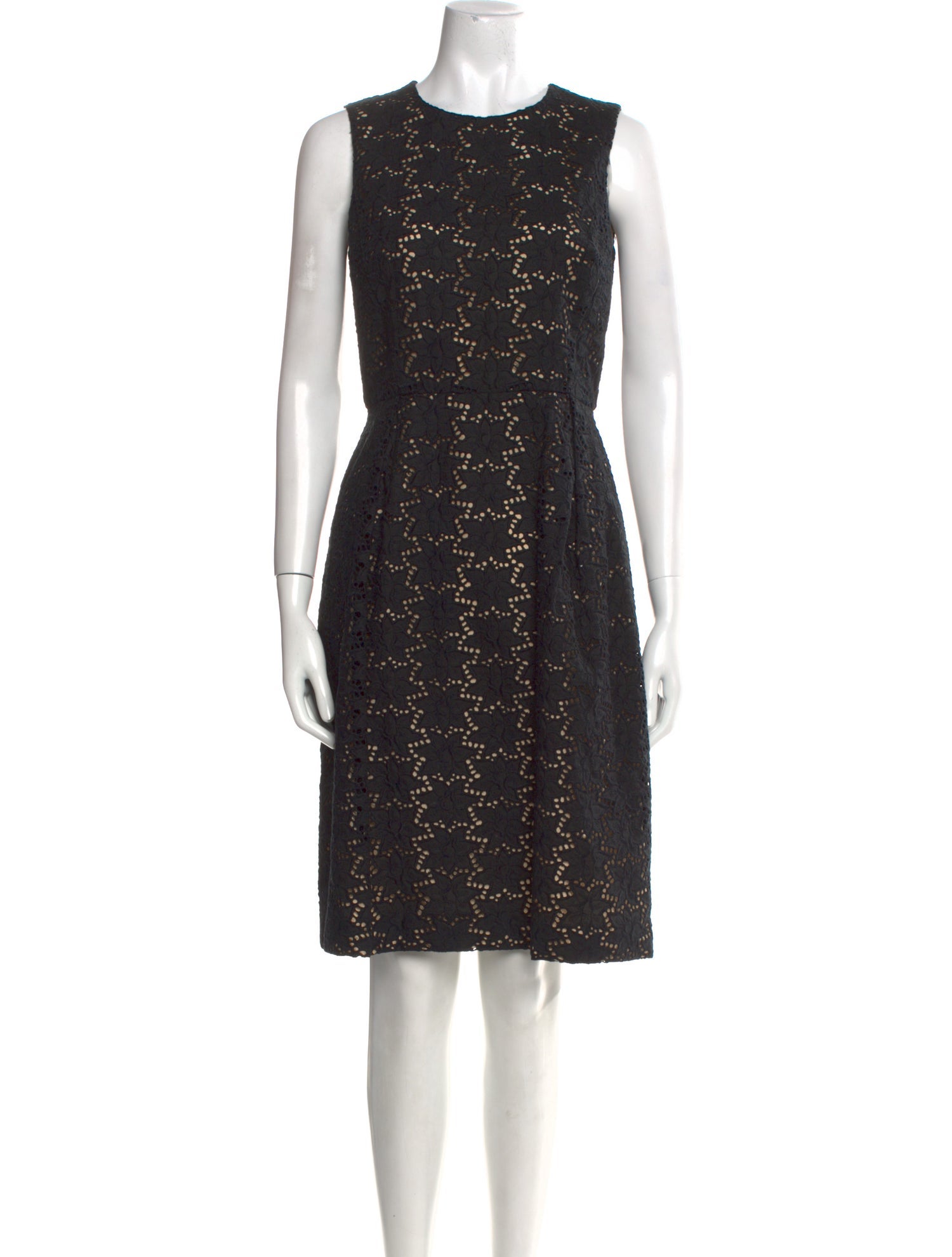 Max Mara Crew Neck Knee-Length Dress