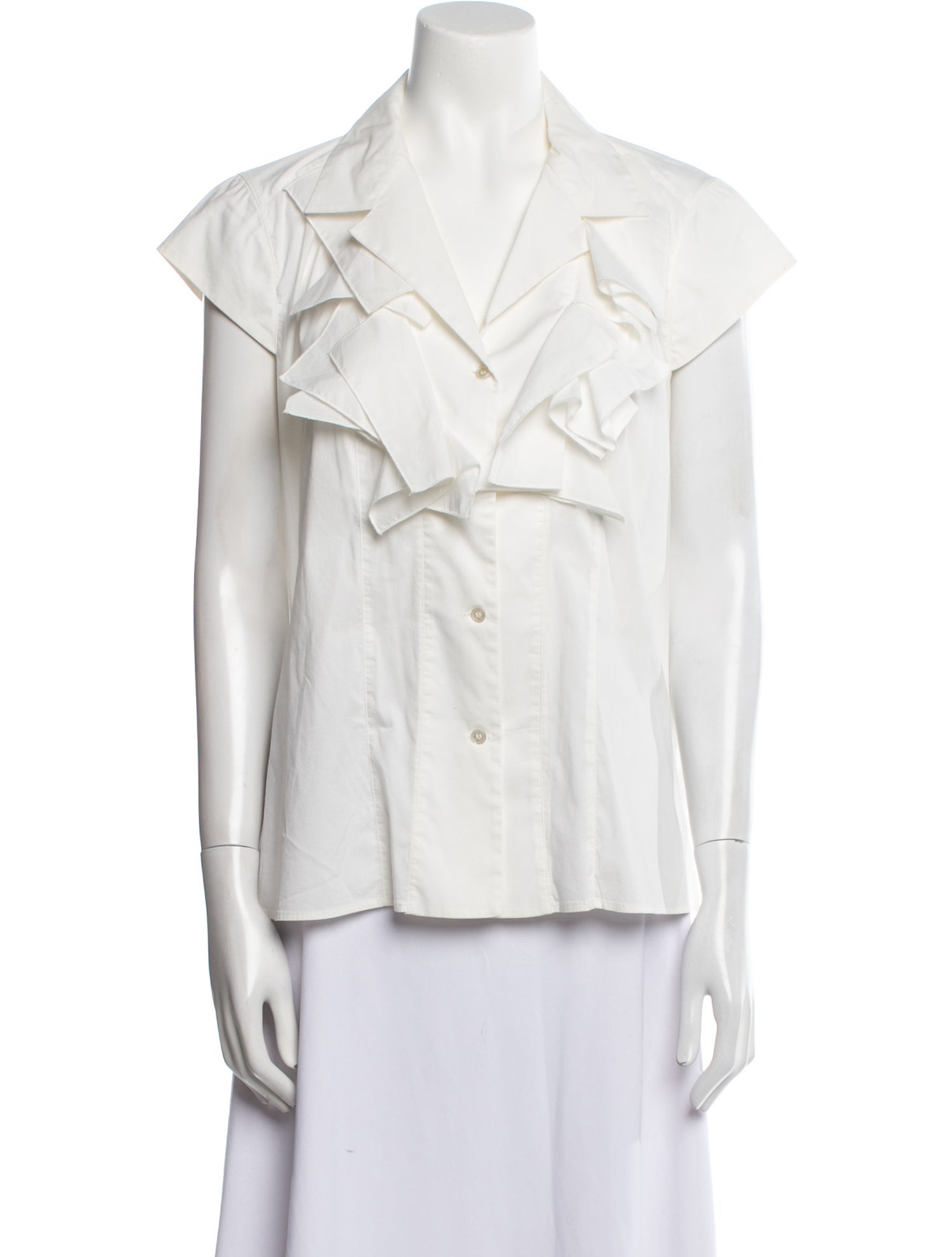 Max Mara Short Sleeve Button-Up Top