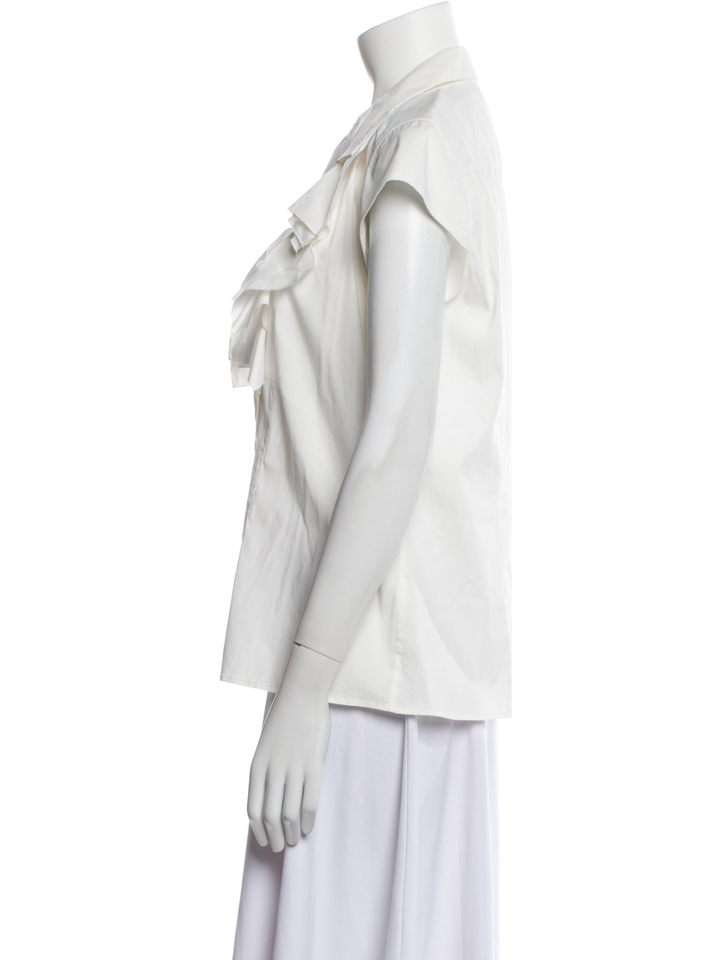 Max Mara Short Sleeve Button-Up Top