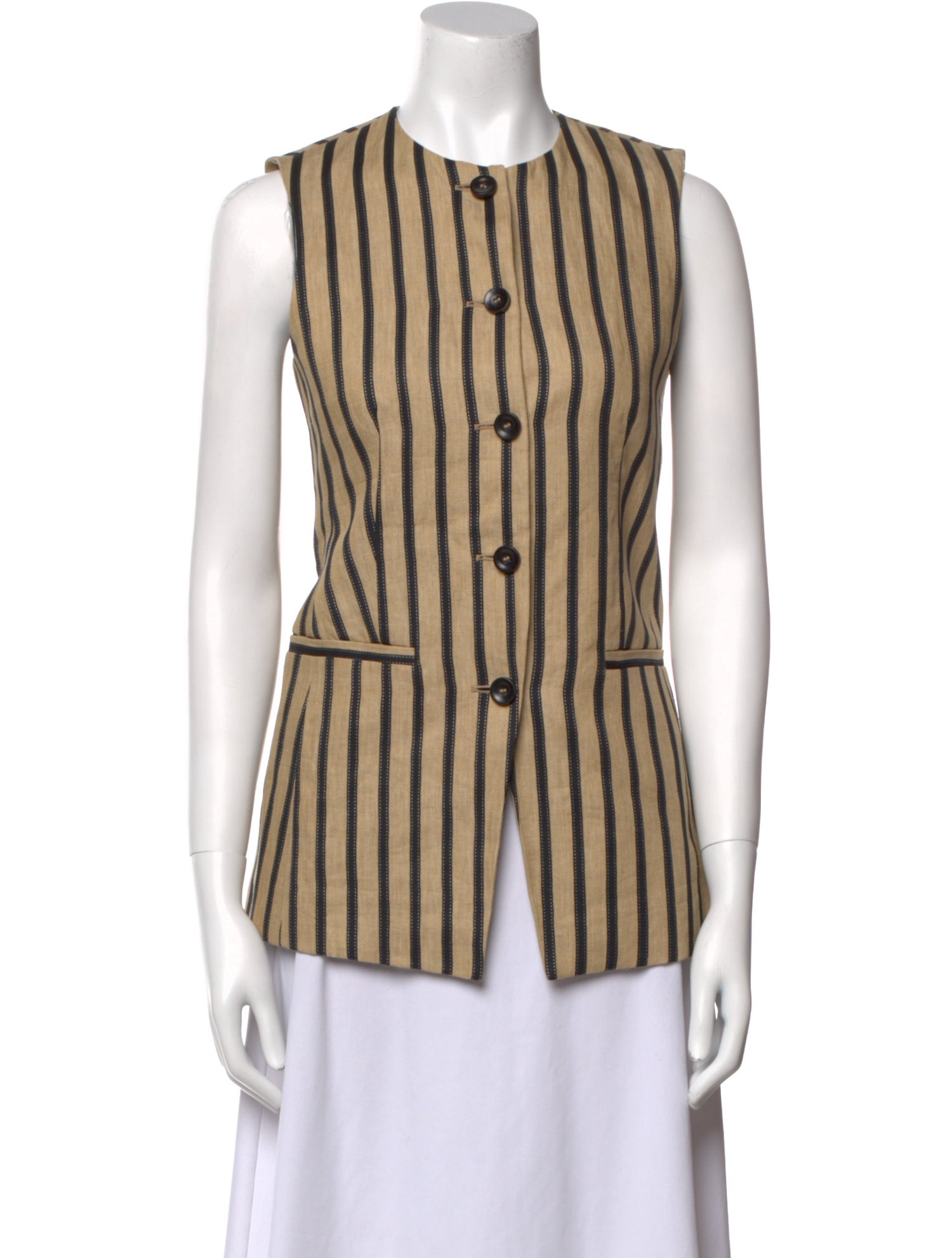 Max Mara Linen Striped Top