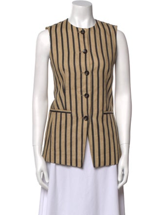 Max Mara Linen Striped Top