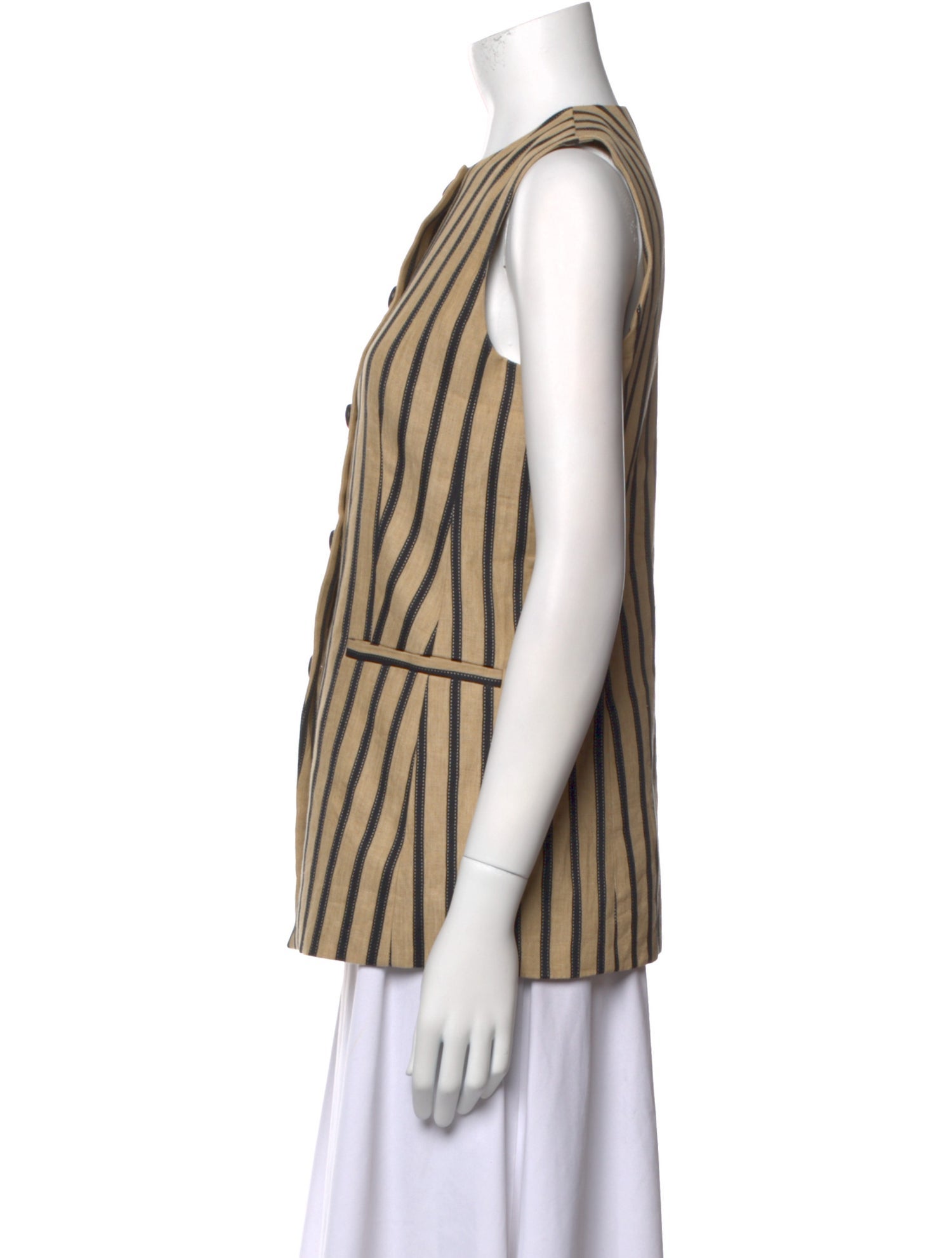 Max Mara Linen Striped Top