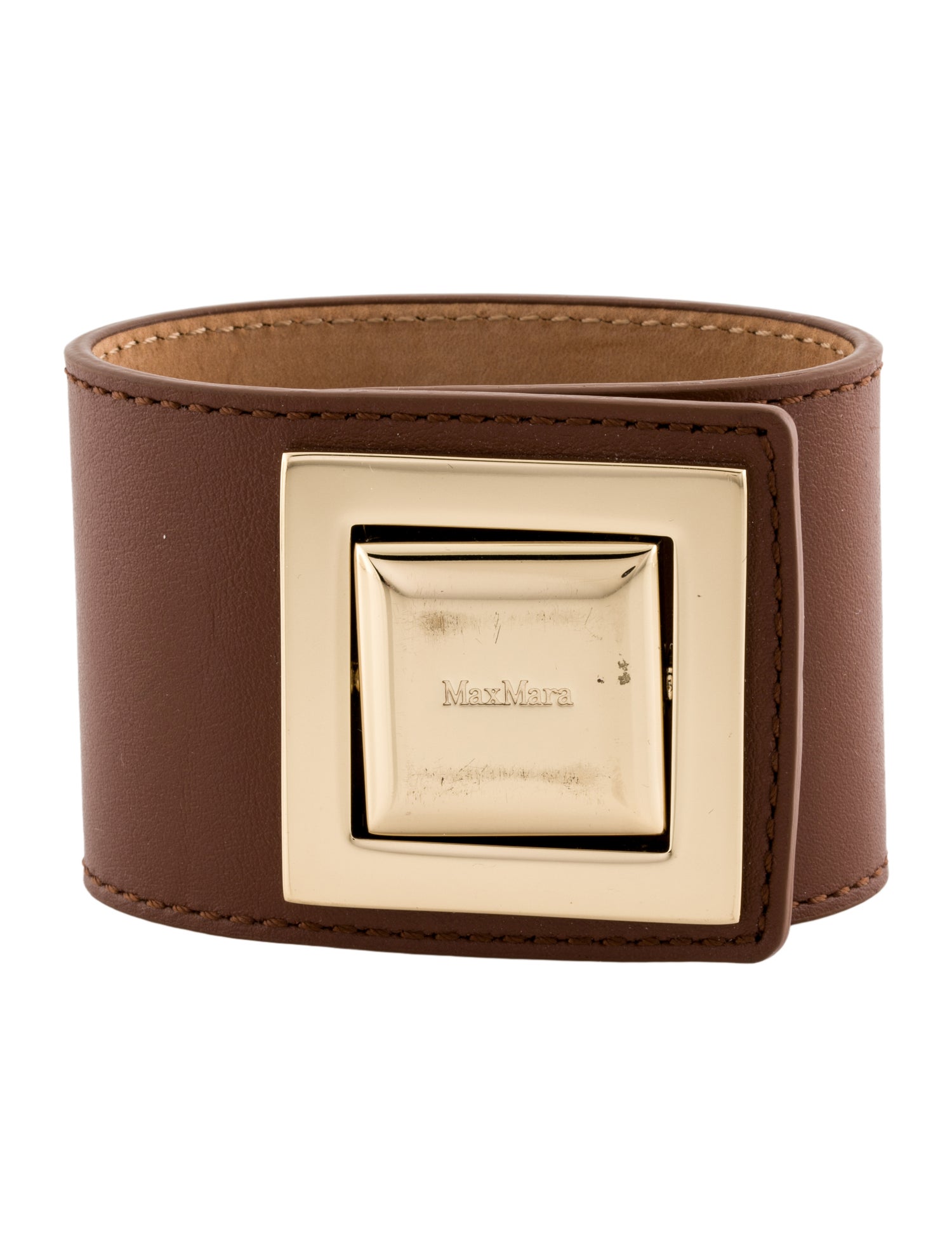 Max Mara Leather Wrap Bracelet