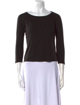 Max Mara Bateau Neckline Three-Quarter Sleeve Top