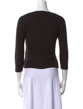 Max Mara Bateau Neckline Three-Quarter Sleeve Top