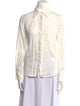 Max Mara Linen Long Sleeve Button-Up Top