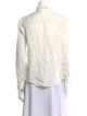 Max Mara Linen Long Sleeve Button-Up Top