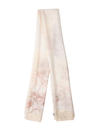 Max Mara Silk Floral Print Scarf