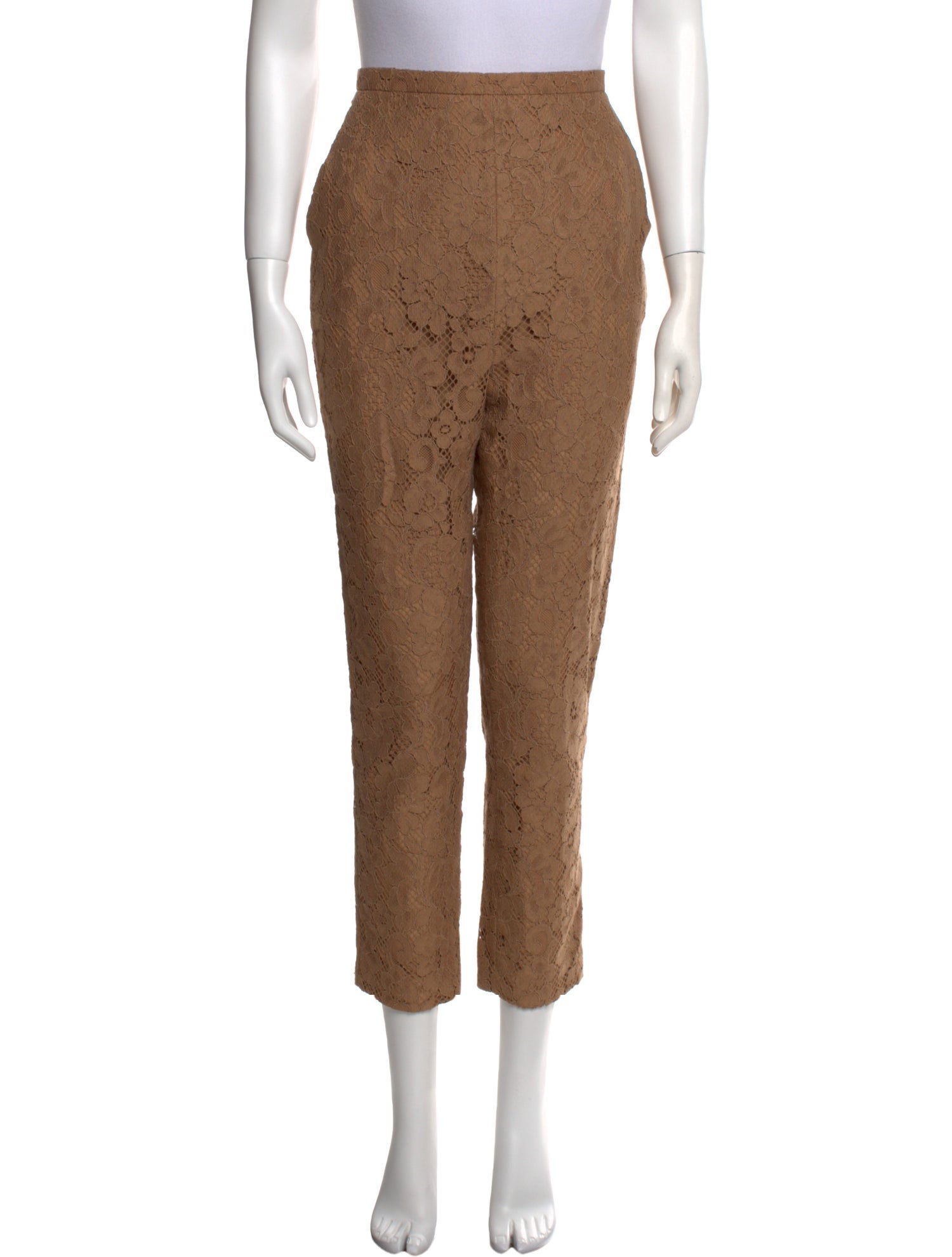 Max Mara Lace Pattern Straight Leg Pants