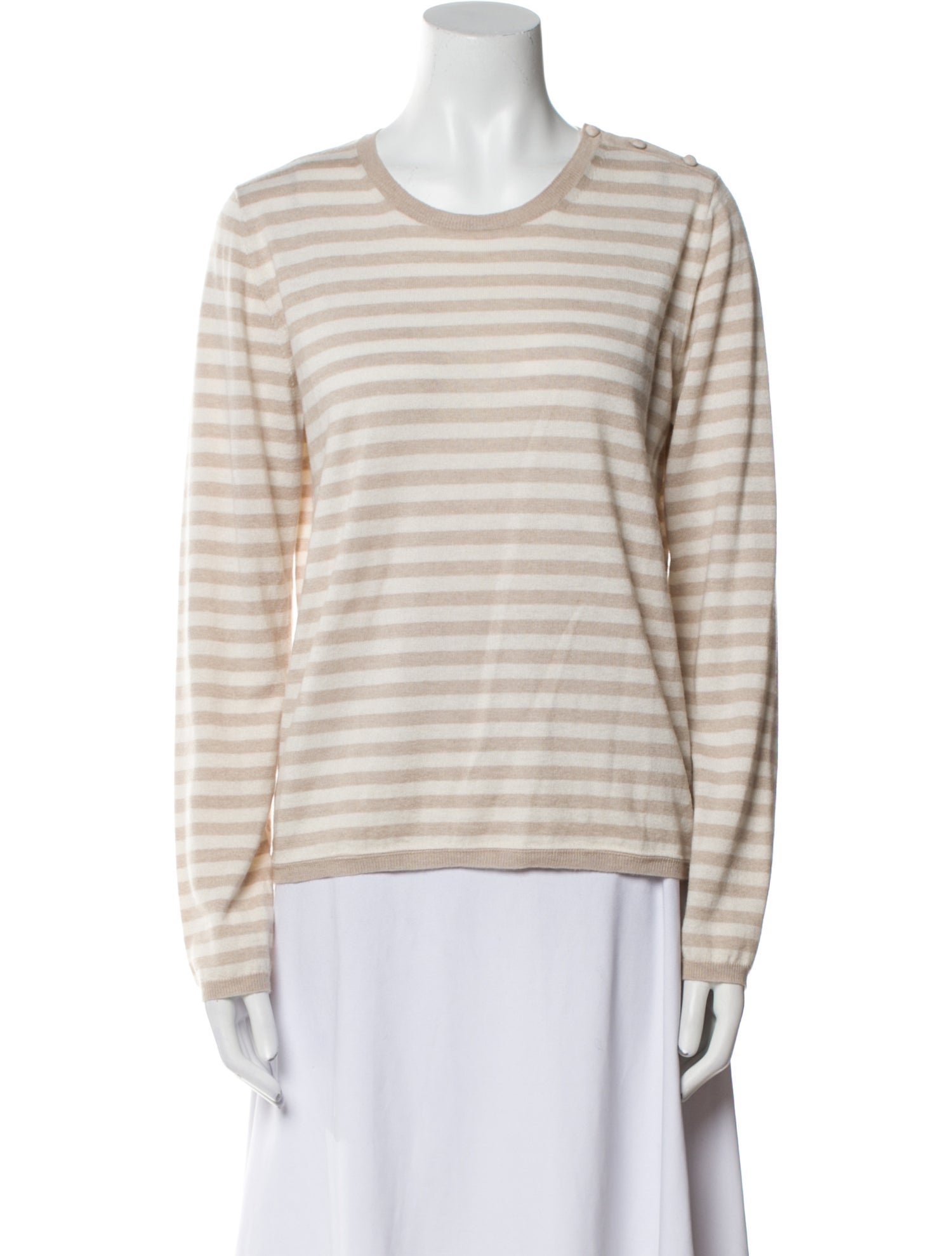 Max Mara Striped Scoop Neck Sweater