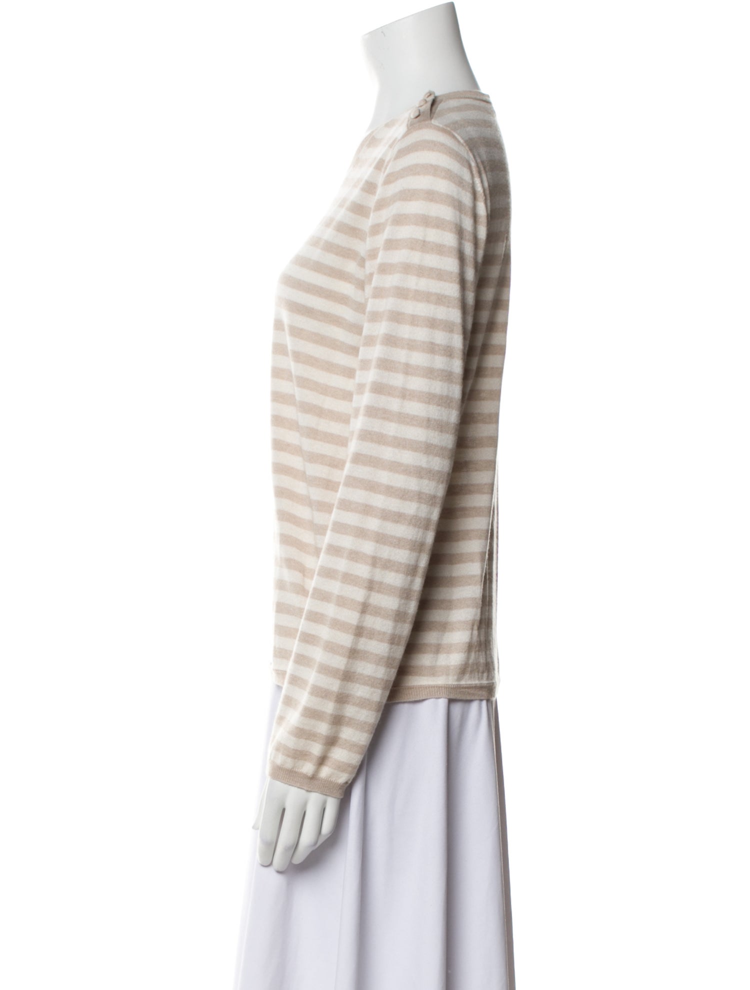 Max Mara Striped Scoop Neck Sweater