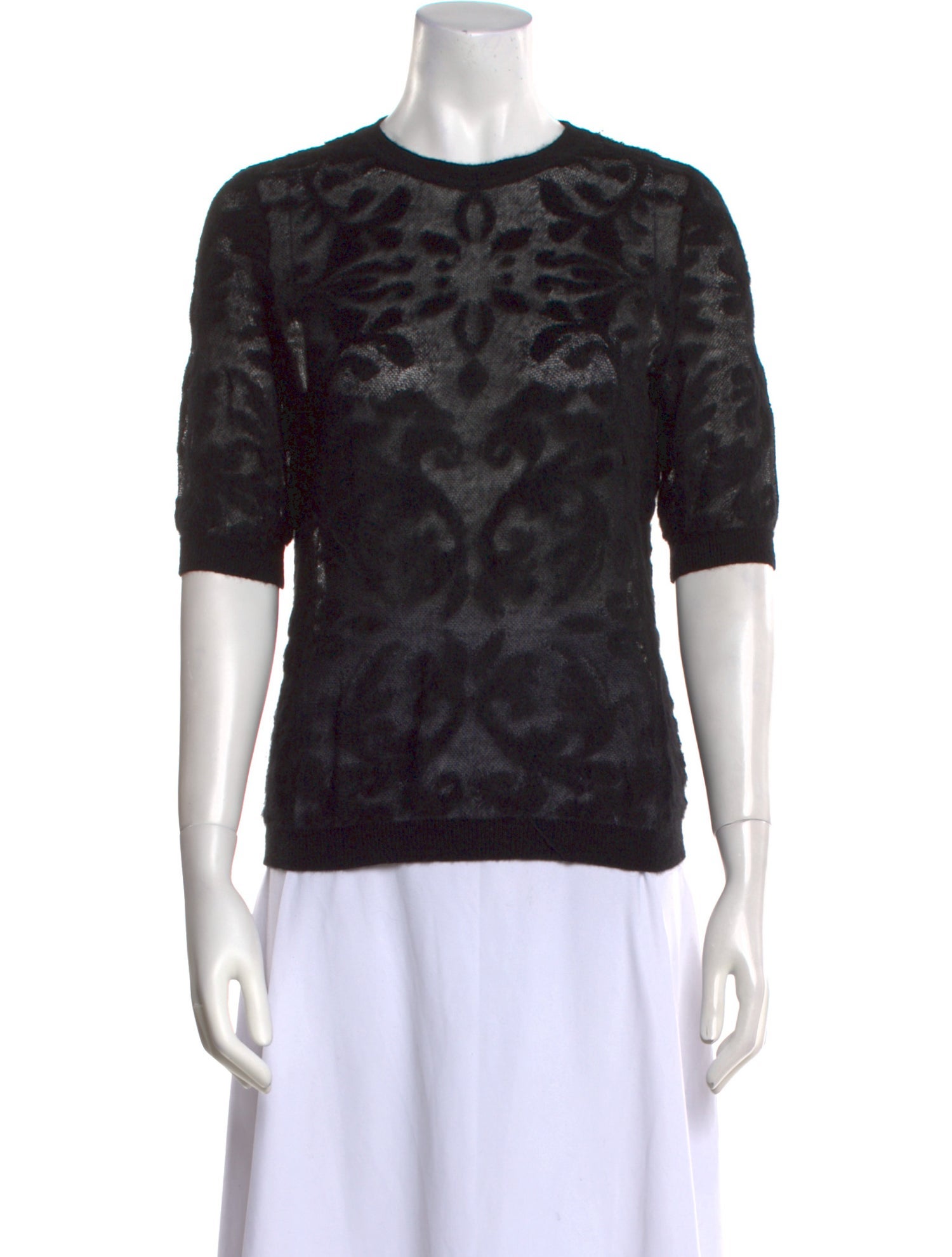 Max Mara Printed Crew Neck Sweater