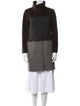 Max Mara Virgin Wool Colorblock Pattern Coat