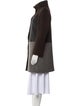 Max Mara Virgin Wool Colorblock Pattern Coat