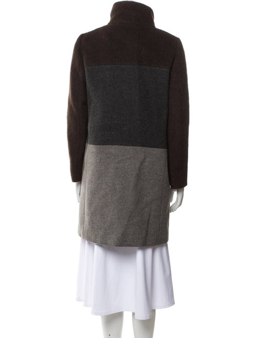 Max Mara Virgin Wool Colorblock Pattern Coat