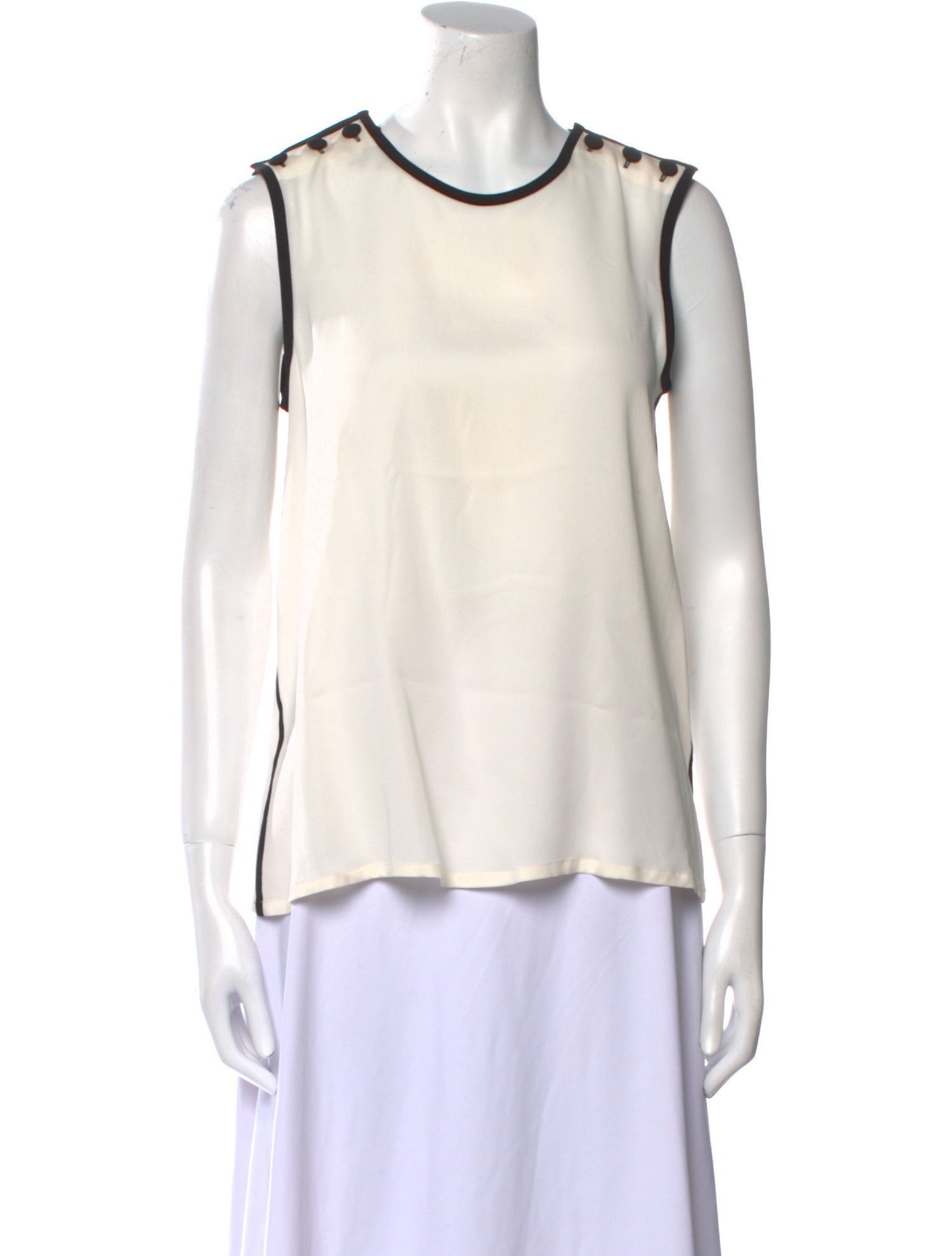 Max Mara Silk Scoop Neck Top w/ Tags