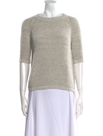 Max Mara Bateau Neckline Short Sleeve Top