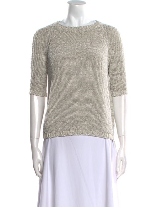 Max Mara Bateau Neckline Short Sleeve Top