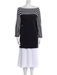 Max Mara Striped Bateau Neckline Tunic