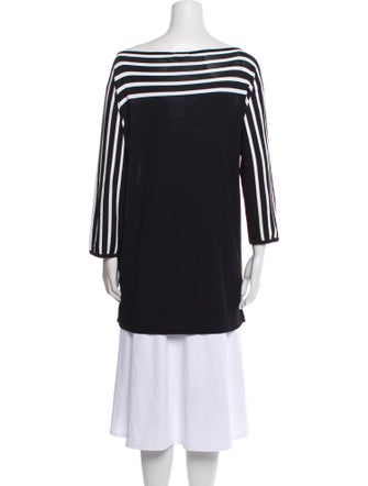 Max Mara Striped Bateau Neckline Tunic