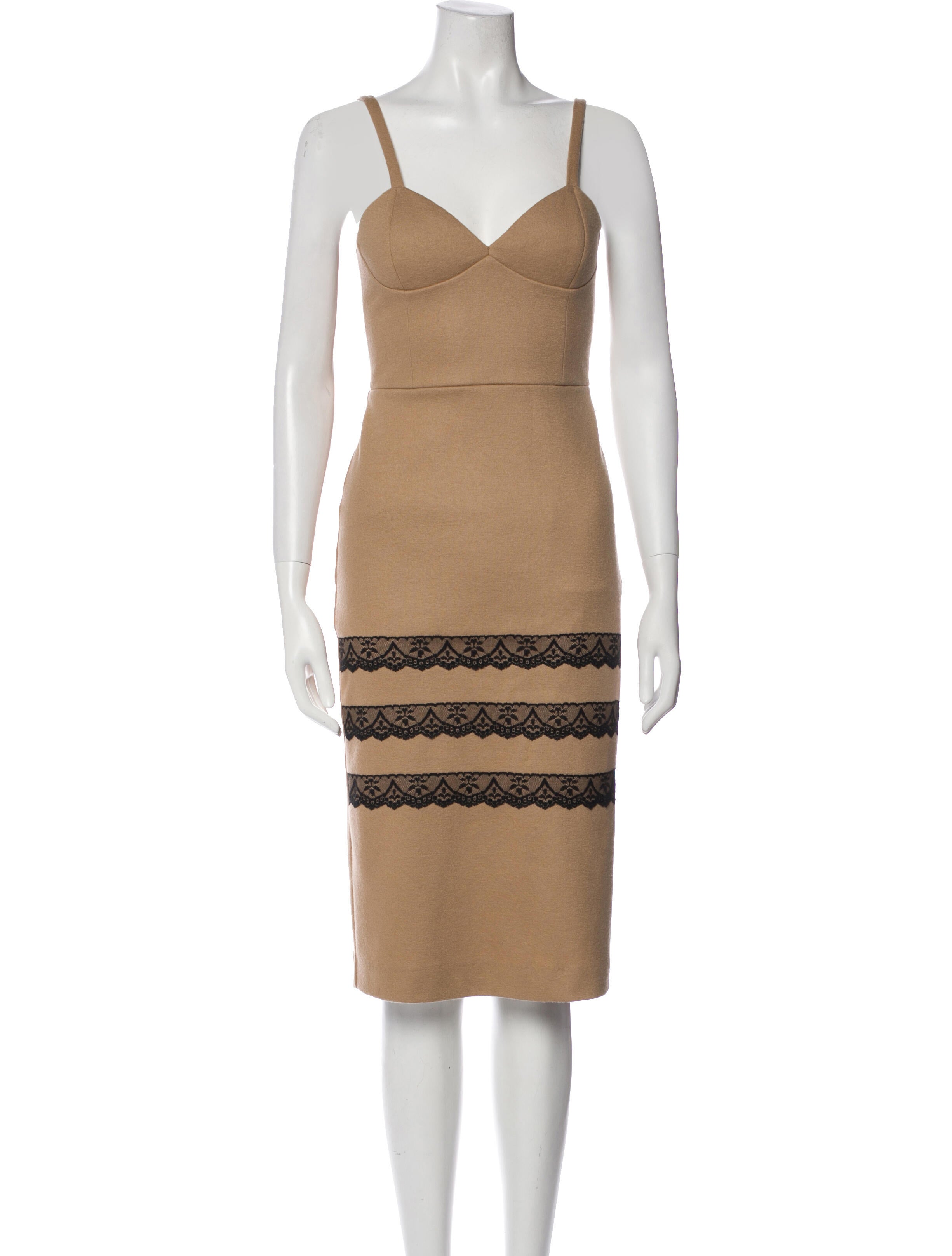 Max Mara Virgin Wool Midi Length Dress