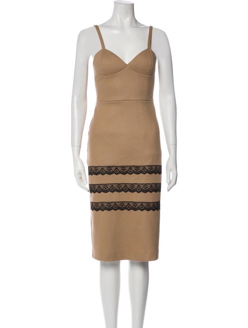Max Mara Virgin Wool Midi Length Dress