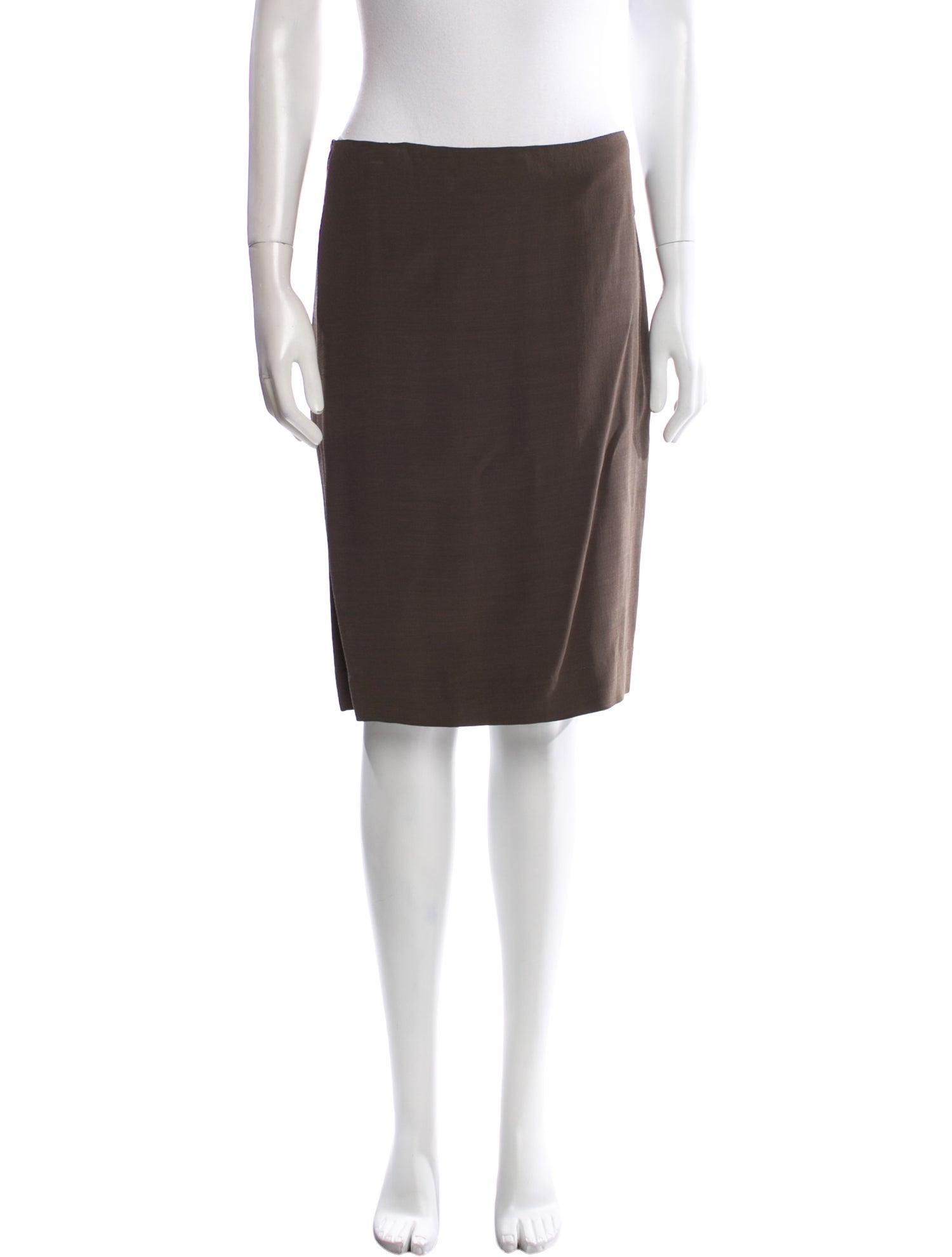 Max Mara Virgin Wool Knee-Length Skirt