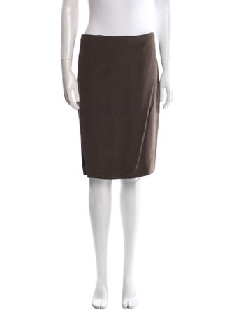 Max Mara Virgin Wool Knee-Length Skirt