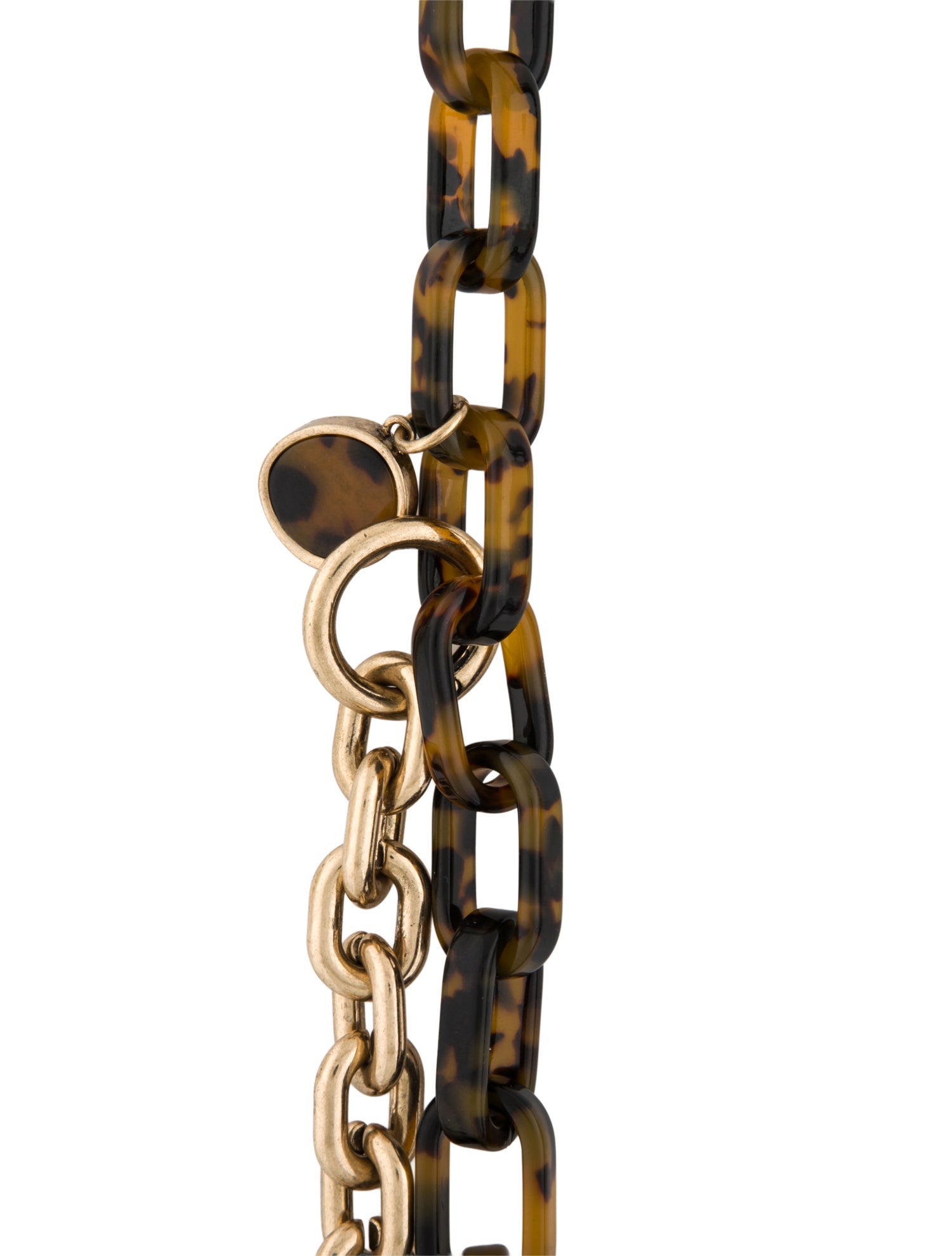 Max Mara Resin Double Strand Chain Necklace