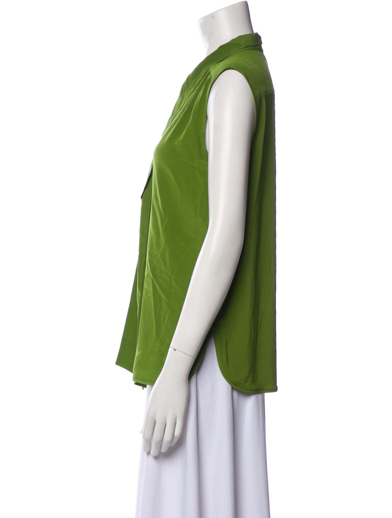 Max Mara Silk Crew Neck Blouse