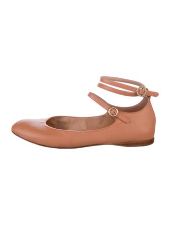 Max Mara Leather Mary Jane Flats