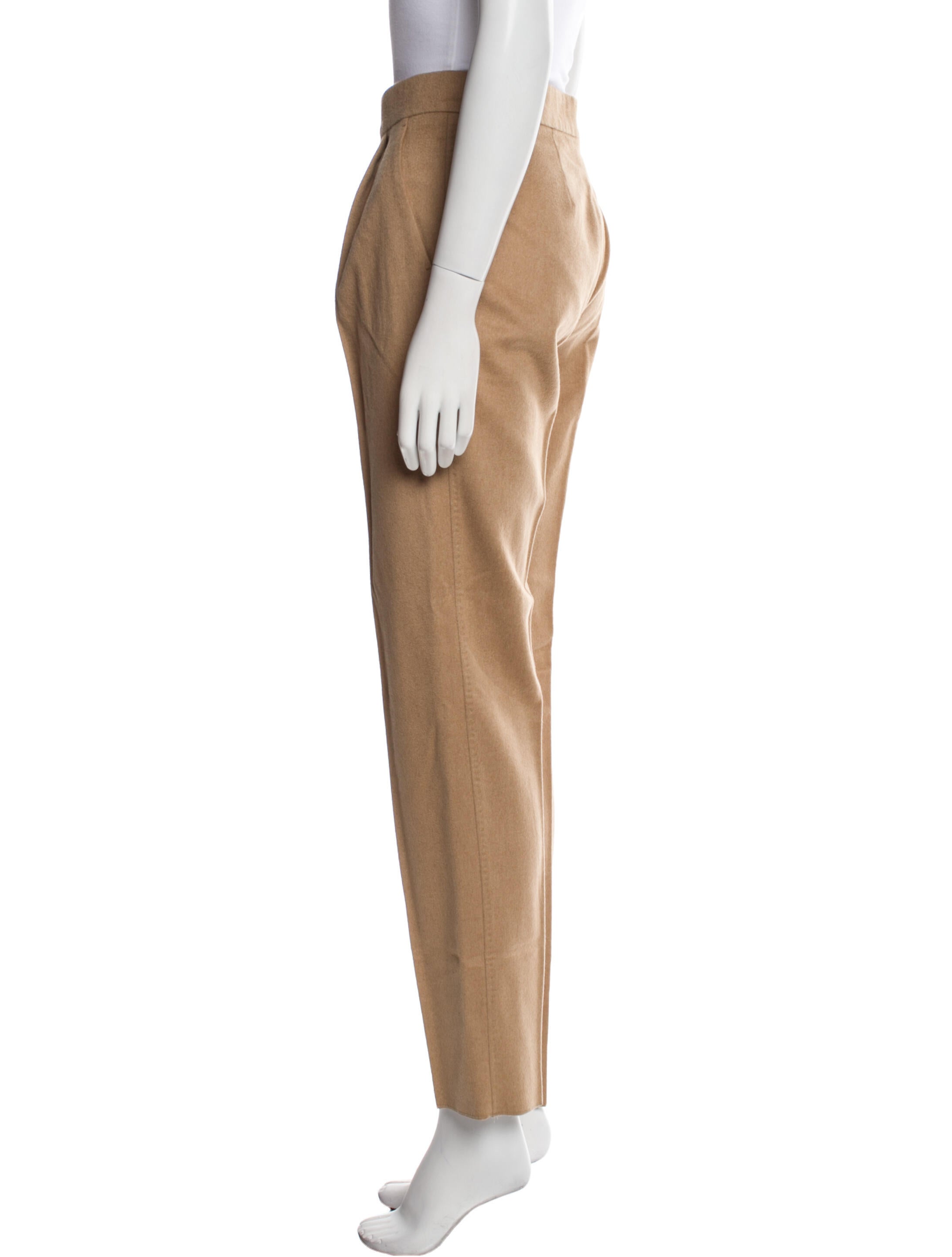 Max Mara Camel Hair Straight Leg Pants
