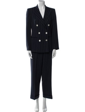 Max Mara Virgin Wool Striped Pantsuit