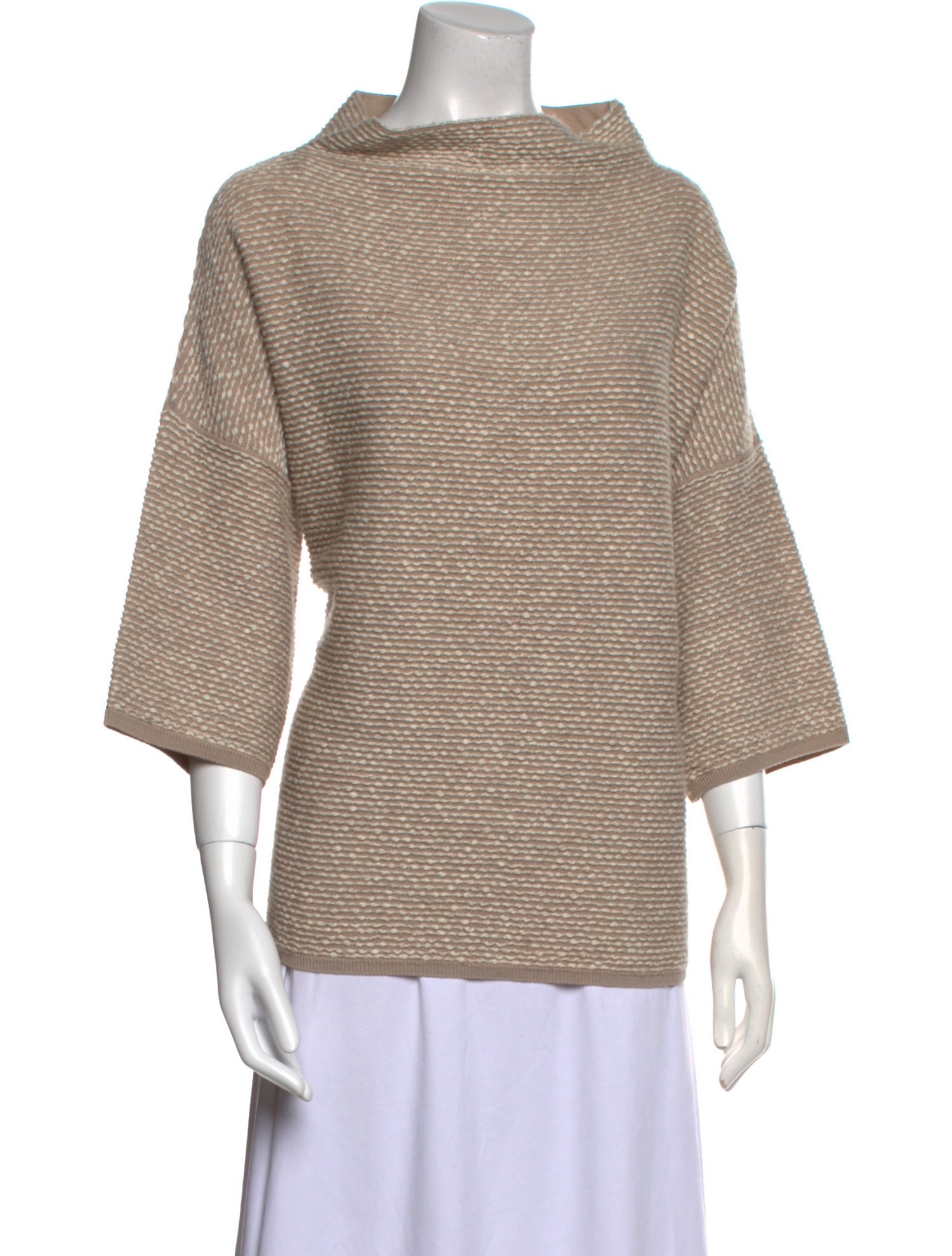 Max Mara Virgin Wool Mock Neck Sweatshirt