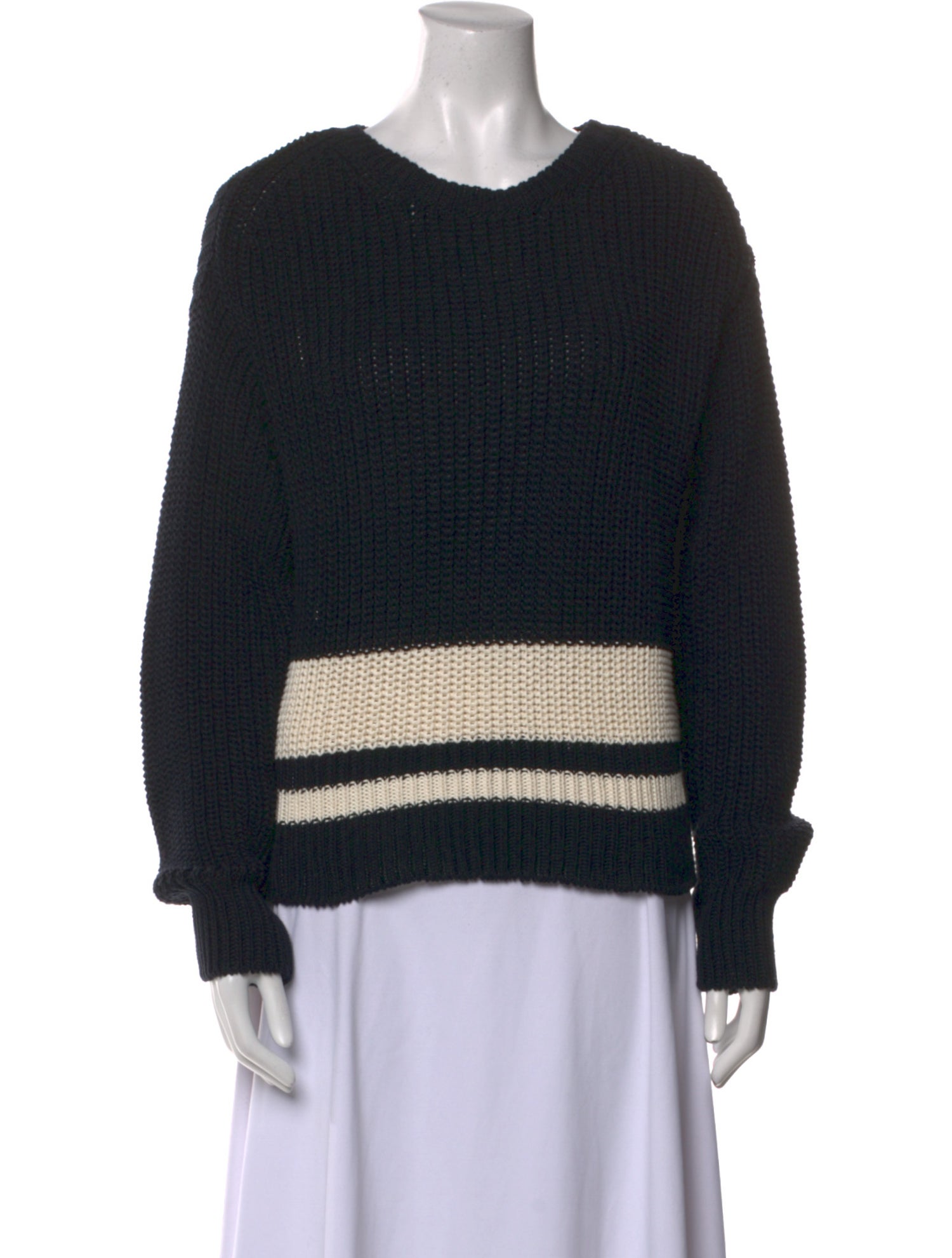 Max Mara Striped Crew Neck Sweater