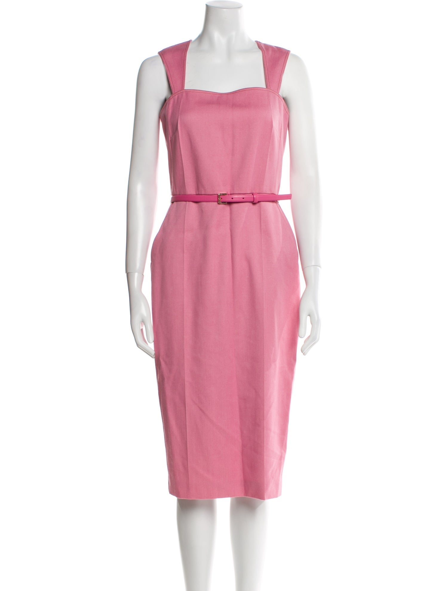 Max Mara Virgin Wool Midi Length Dress