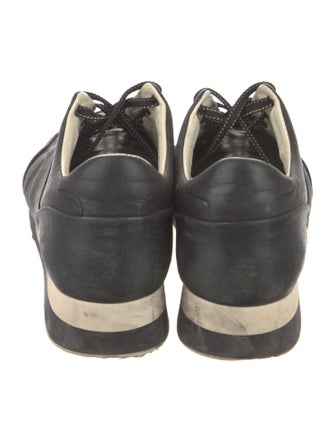 Max Mara Leather Colorblock Pattern Sneakers