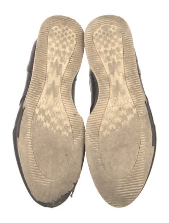 Max Mara Leather Colorblock Pattern Sneakers