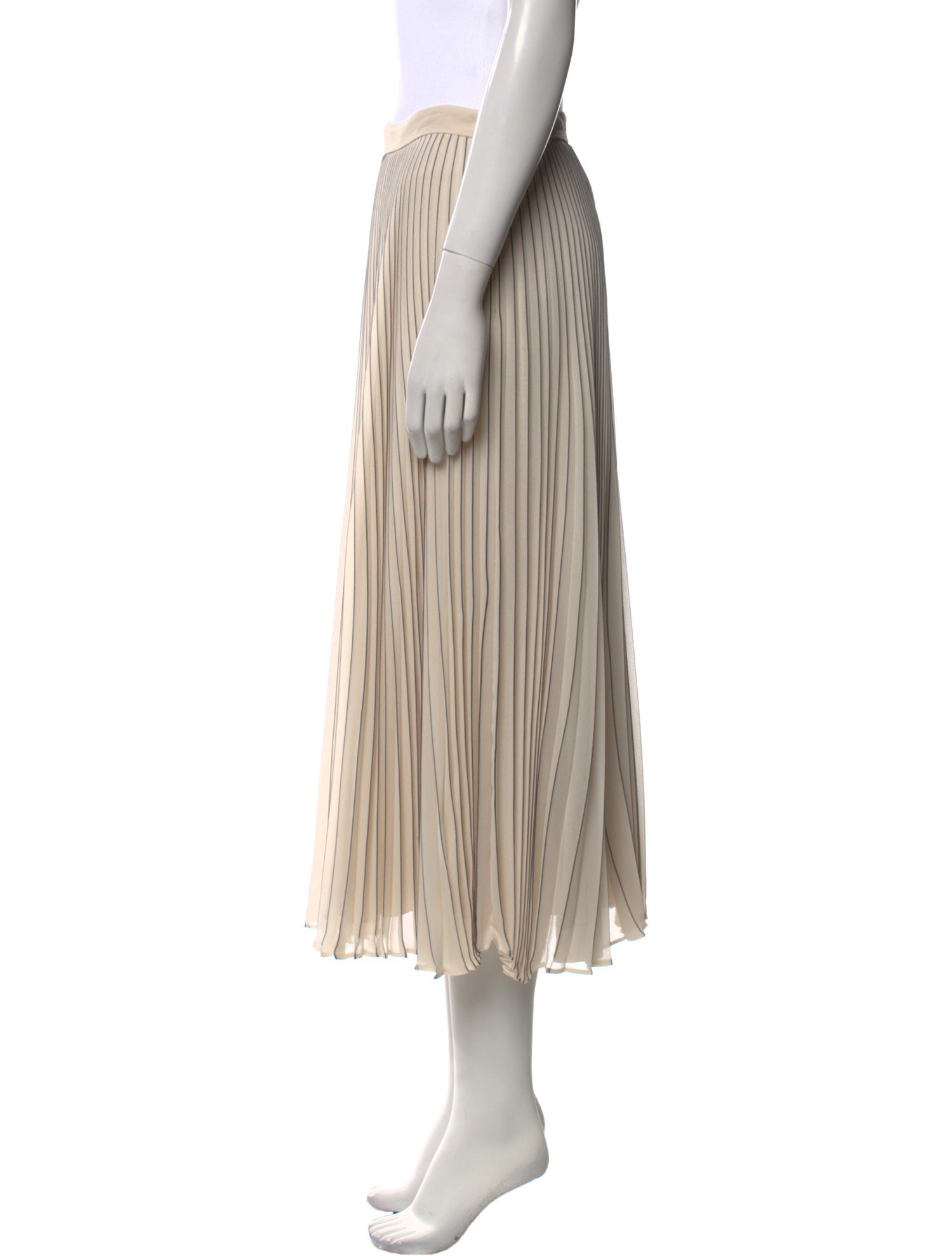 Max Mara Studio Striped Midi Length Skirt