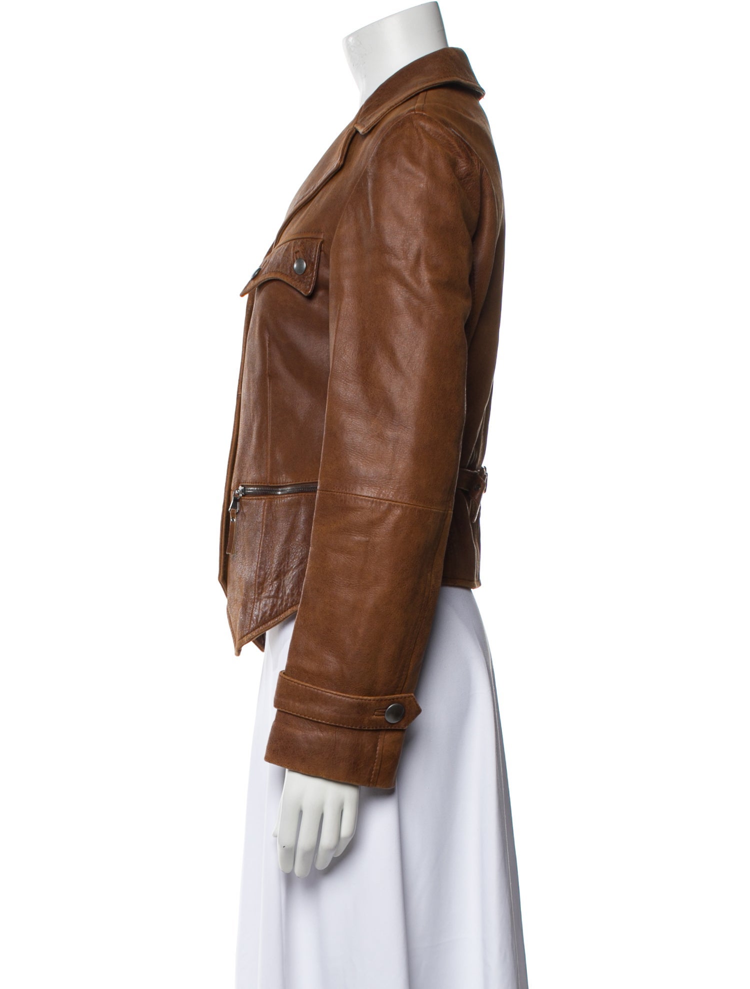 Max Mara Leather Biker Jacket