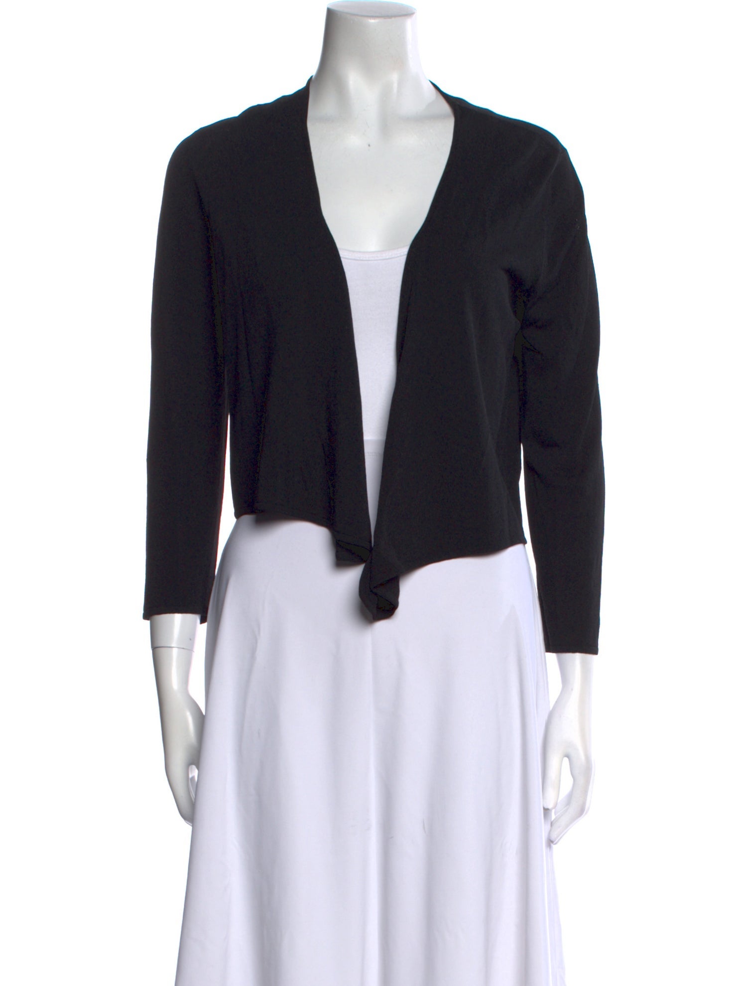 Max Mara V-Neck Three-Quarter Sleeve Crop Top