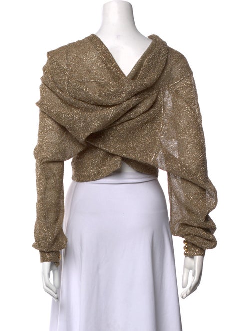 Max Mara Nylon V-Neck Crop Top