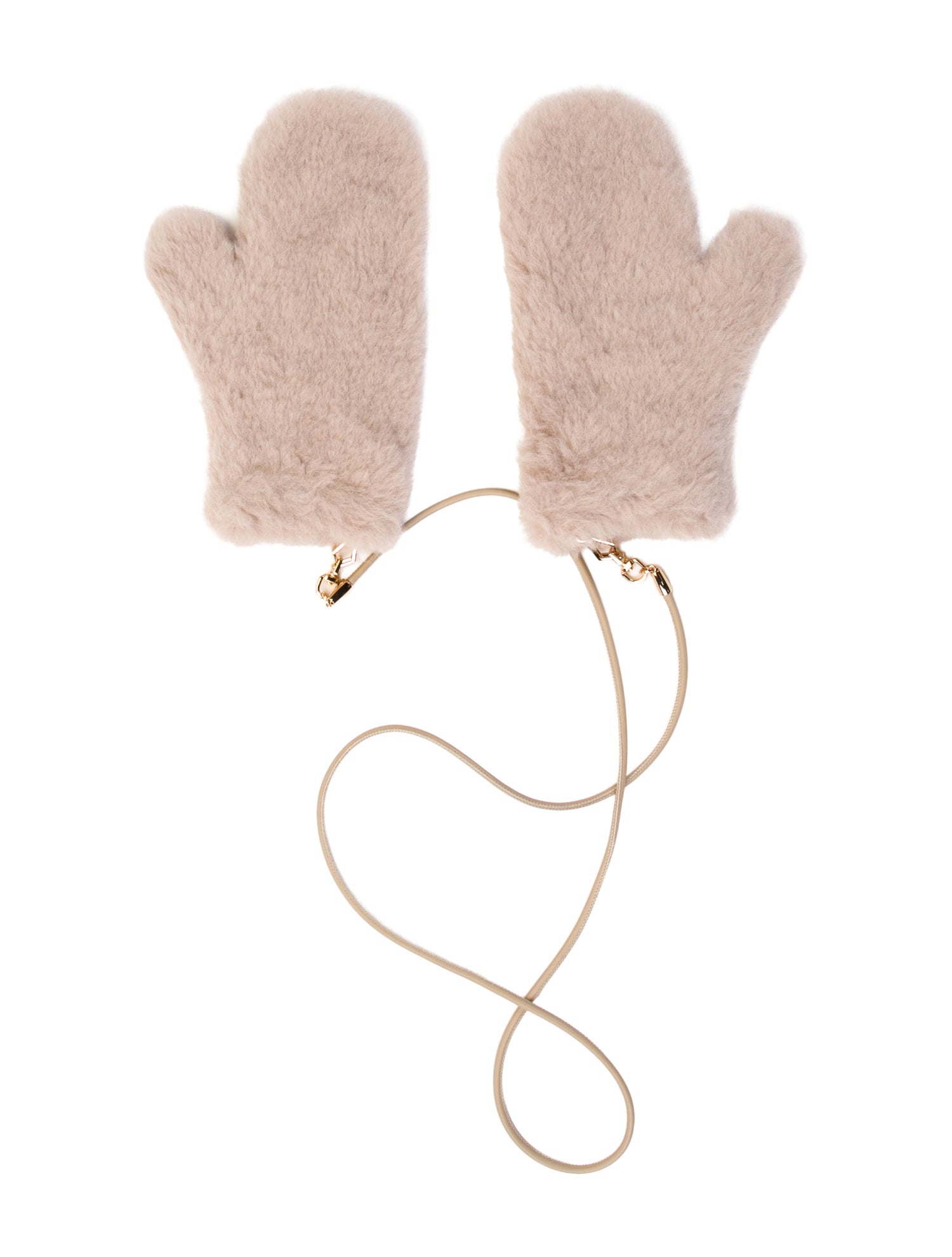 Max Mara Faux Fur Mittens w/Tags