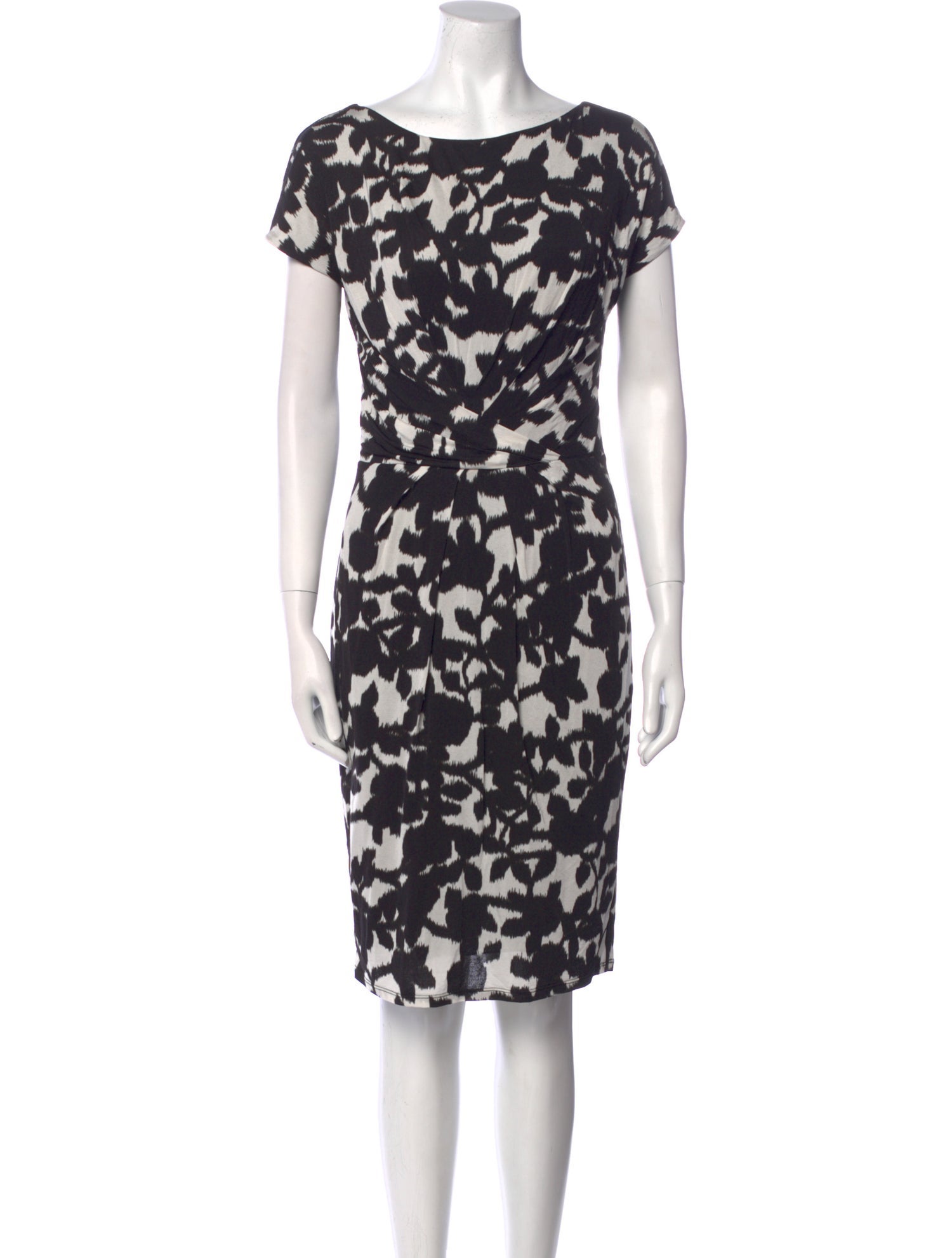 Max Mara Animal Print Knee-Length Dress